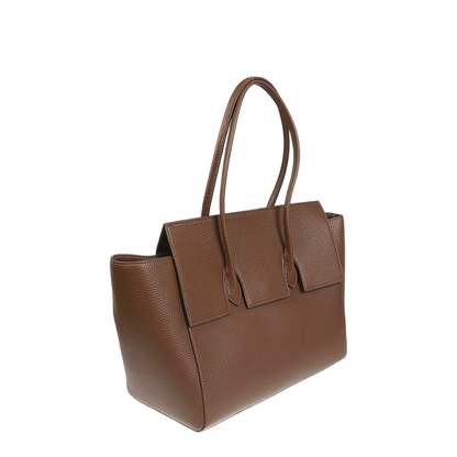 MAYFEYR - ROUNN - Brown Leather Tote Bag - FELICEFLAP31PECAN