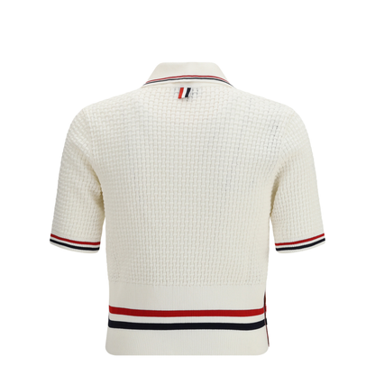 MAYFEYR - Thom Browne - Woven Cotton Polo - MKP155AY3009