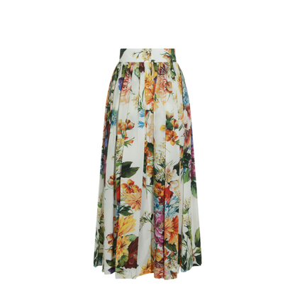 Flower Bouquet Print Skirt