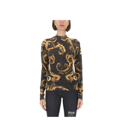 MAYFEYR - VERSACE JEANS COUTURE - Lurex Knit T Shirt - 77HAFM24CMN80G89