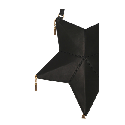 Astro Medium Leather Shoulder Bags - Black