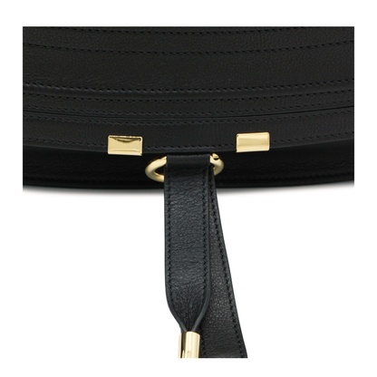 Marcie Small Calfskin Shoulder Bag - Black