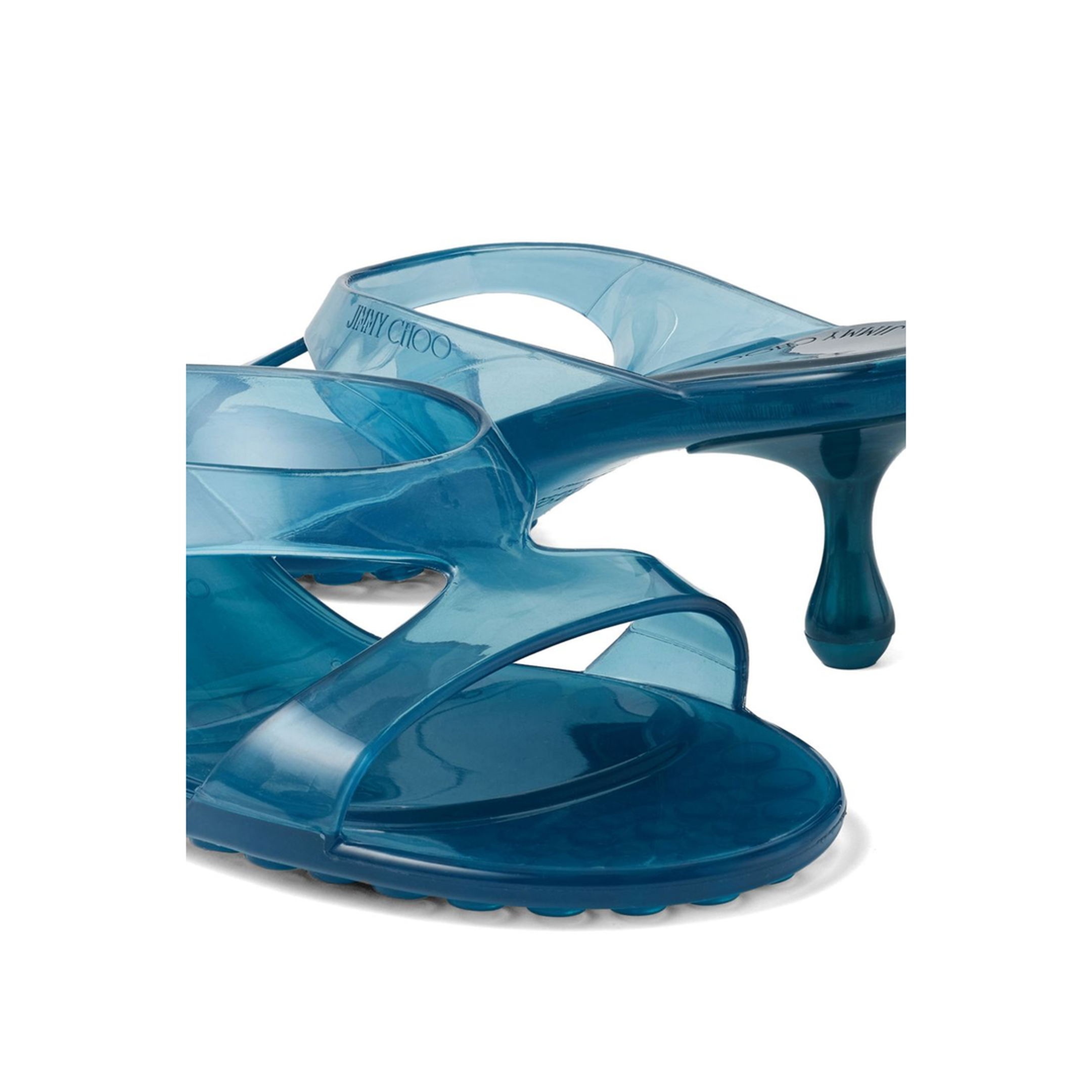 MAYFEYR - Jimmy Choo - Clear Blue Sandals - JELLYDROP50TPZLIGHTLAGOON