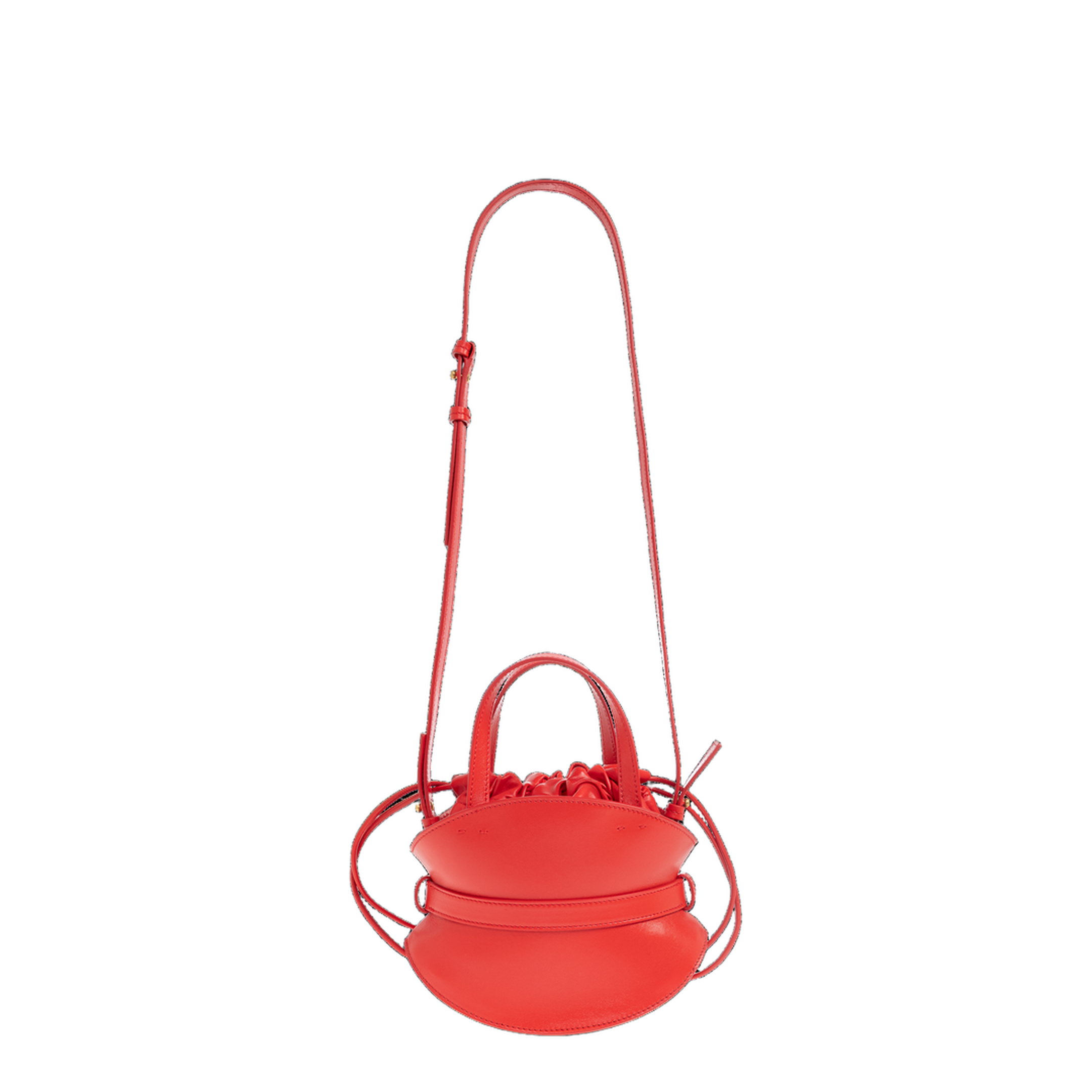 Shuffle Mini Shoulder Bag Leather Red