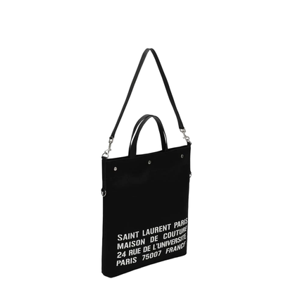 North/South Canvas Tote Bags - Black