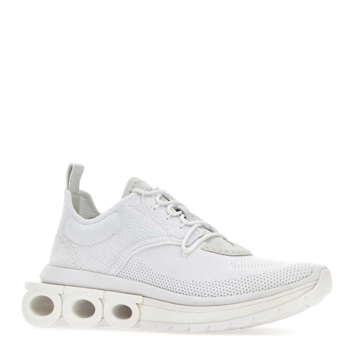 MAYFEYR - Ferragamo - White Tech Knit Nima Sneakers - 021285760648BIANCO