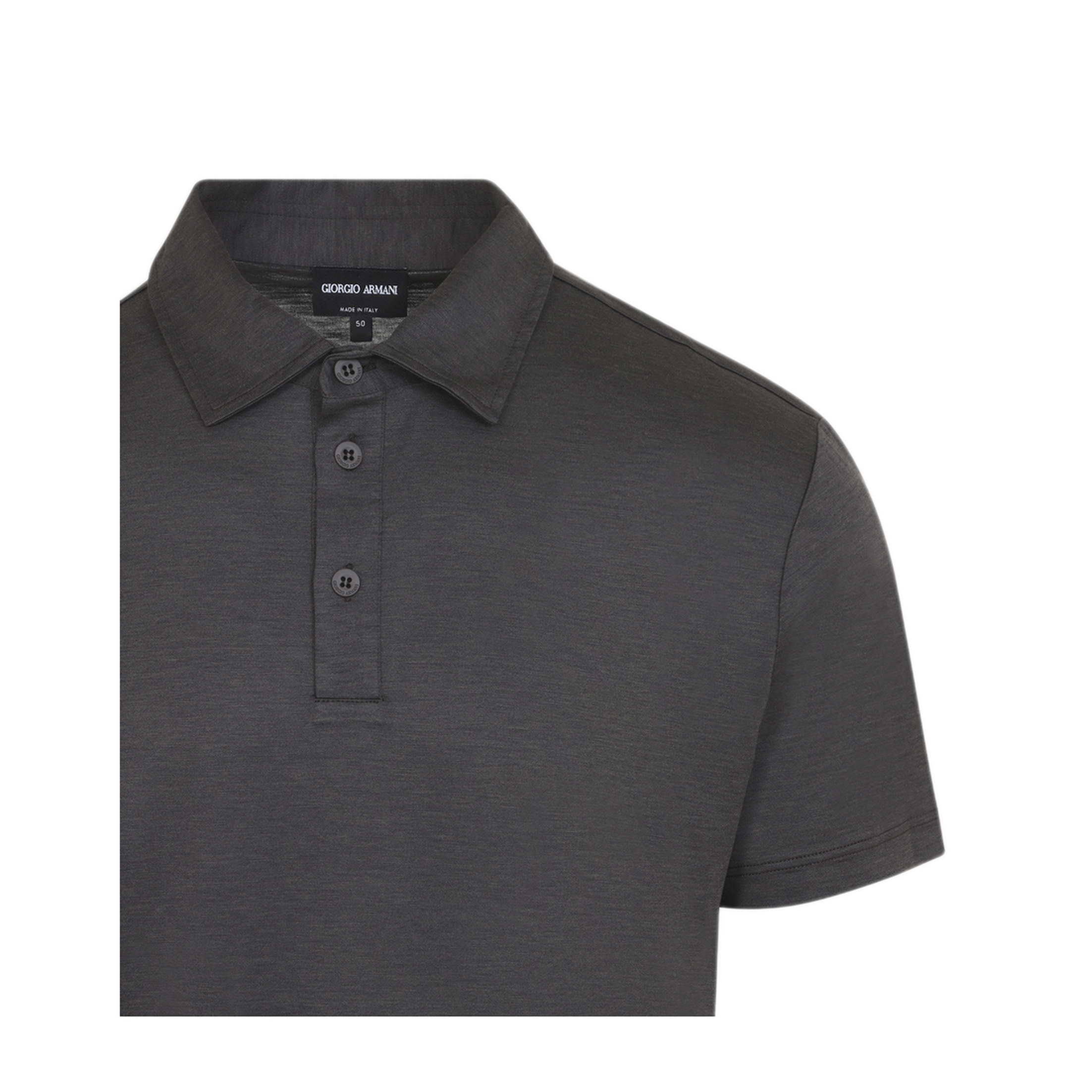 MAYFEYR - GIORGIO ARMANI - Brown Melang Cotton And Silk Polo - 3KSF74SJZHZO6002