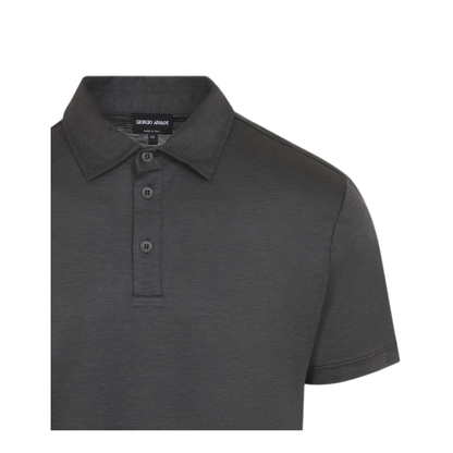 MAYFEYR - GIORGIO ARMANI - Brown Melang Cotton And Silk Polo - 3KSF74SJZHZO6002