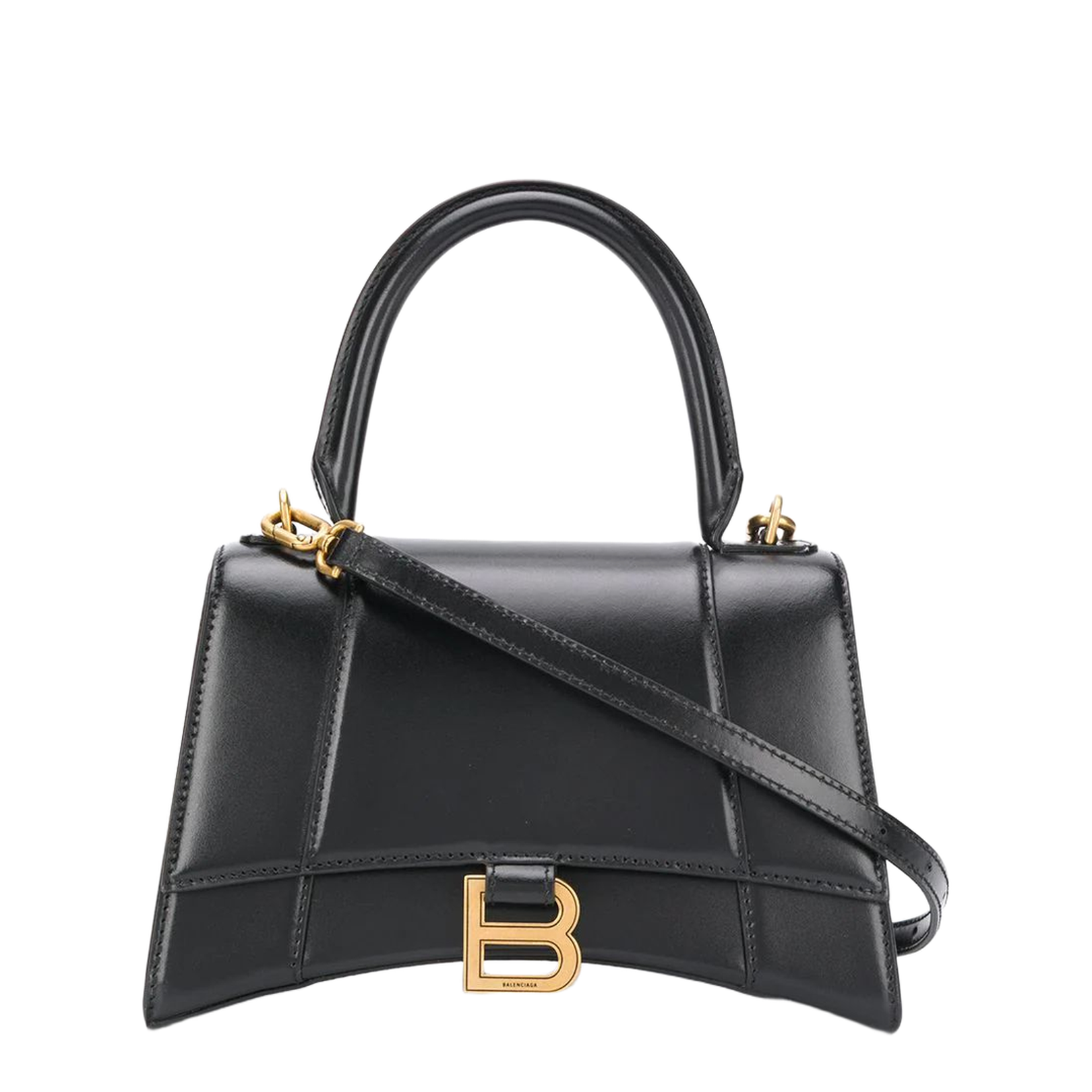 Hourglass Handbag Small in Black