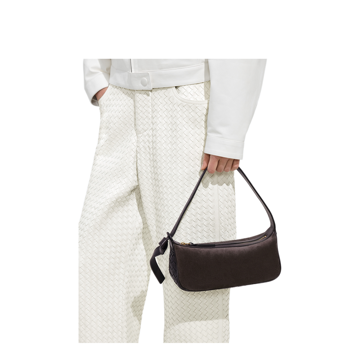 Calfskin Shoulder Bag - Espresso