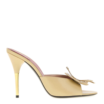 MAYFEYR - Valentino - Beige Leather Flutterfly Slippers - 9W0S0QK1NIYIEM