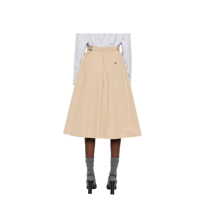 MAYFEYR - Prada - Button-Detail Belted Cotton Midi Skirt - P127IHSOOO17ID