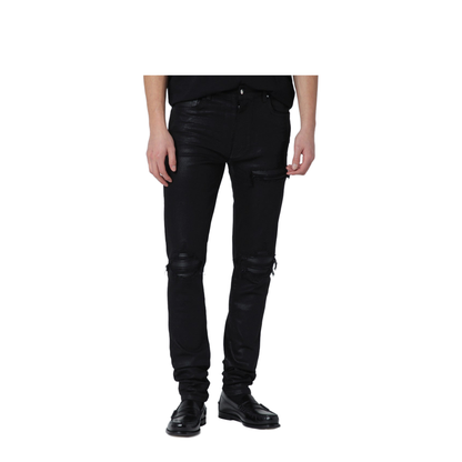 Black Wax Skinny Jeans