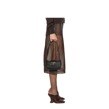 Minibag Double Gancino Small Leather Goods Black
