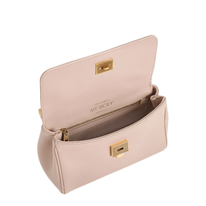 My Sicily Mini Calf Leather Top-Handle Bag - Beige