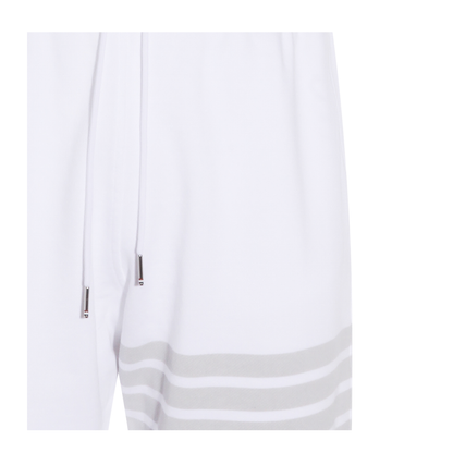 Sweatpants With Overdyed 4 Bar In Solid Loopback