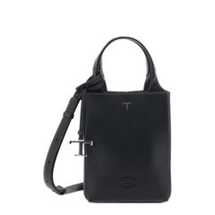 Micro Leather UNI Calf Leather Handbag - Black