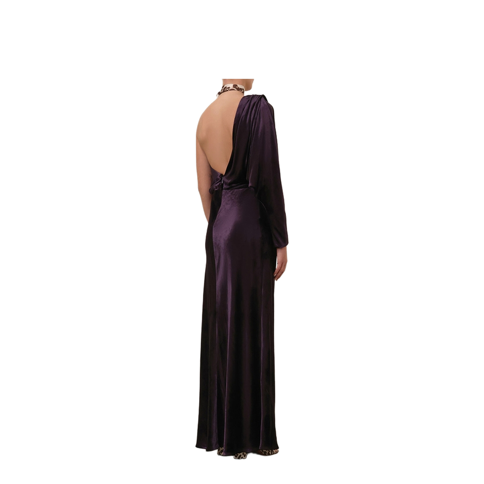 Asymmetrical Evening Dress Illustration