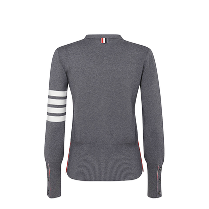 Wool 4 Bar V Neck Cardigan