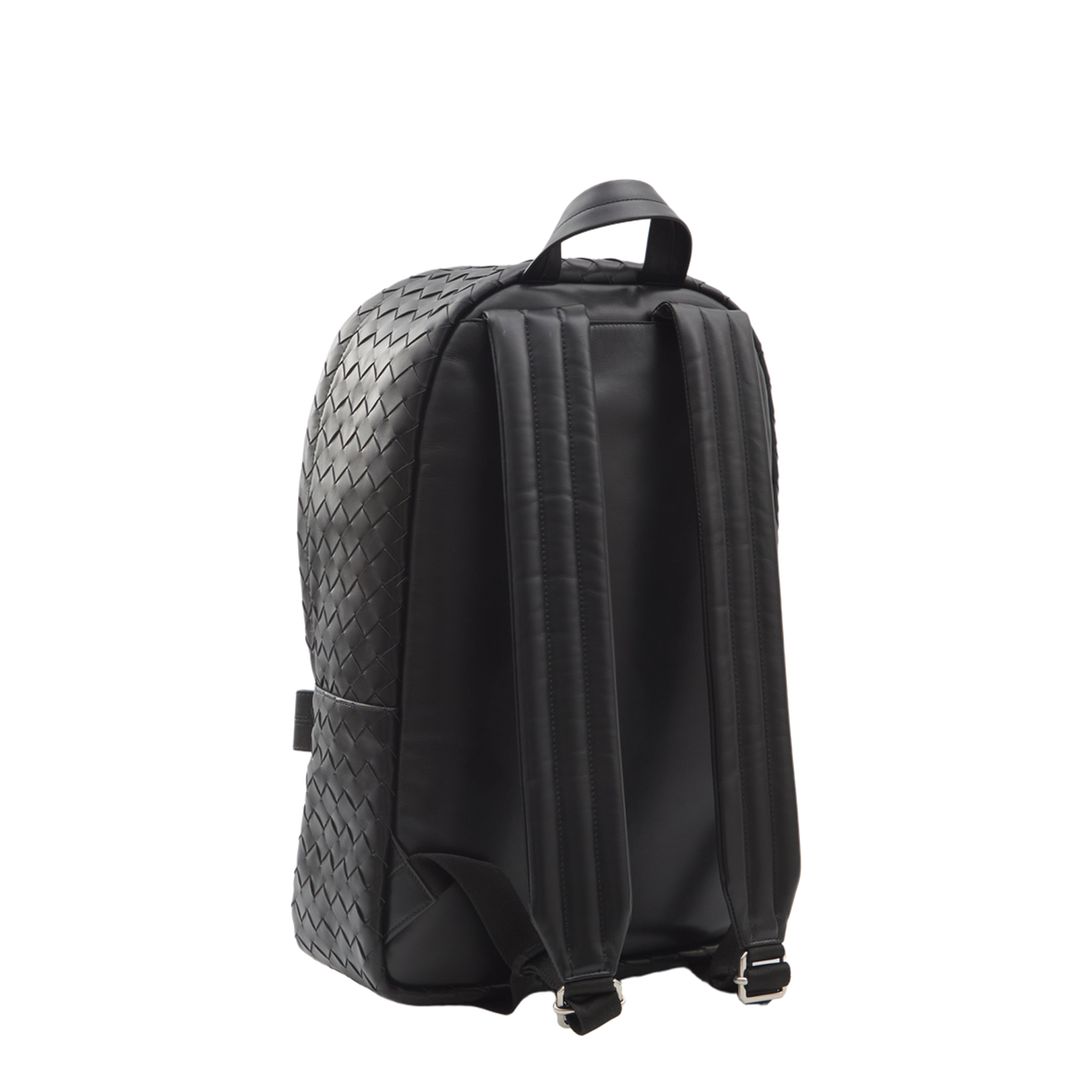 Intrecciato small Leather Backpack - Black