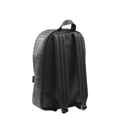 Intrecciato small Leather Backpack - Black