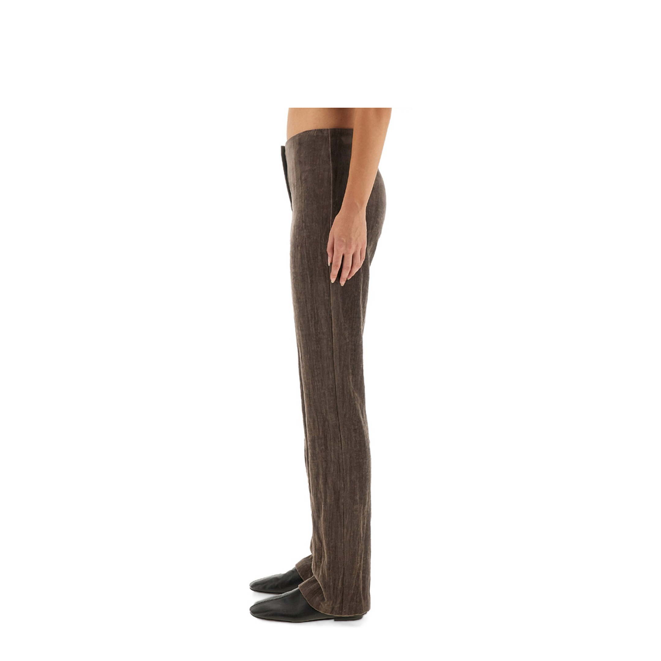 MAYFEYR - Alysi - Velvet Crinkle Slim Pants - 165159A5231FUME