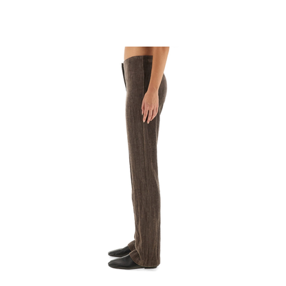 MAYFEYR - Alysi - Velvet Crinkle Slim Pants - 165159A5231FUME