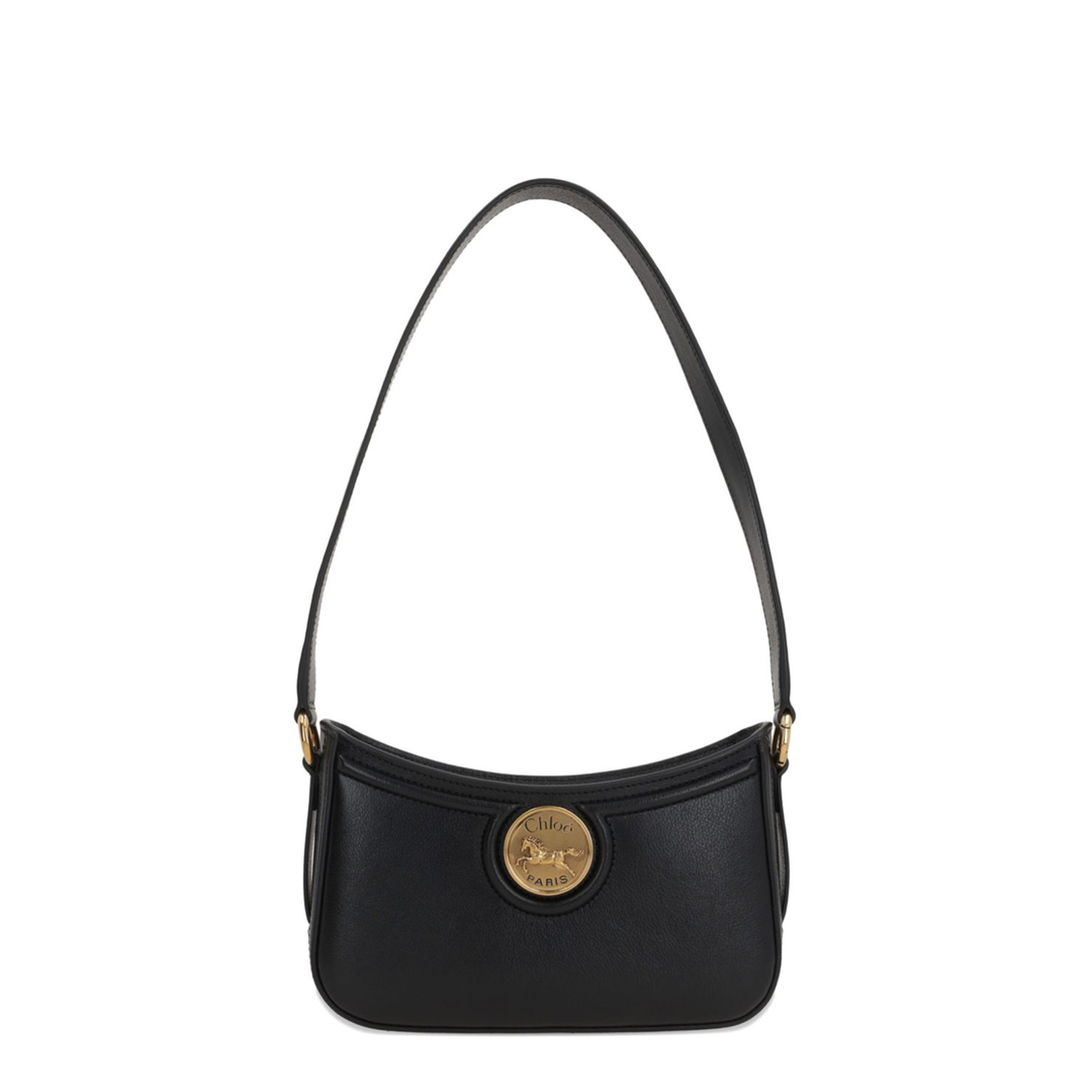 Horse Medal Shoulder Bag in Grained Leather