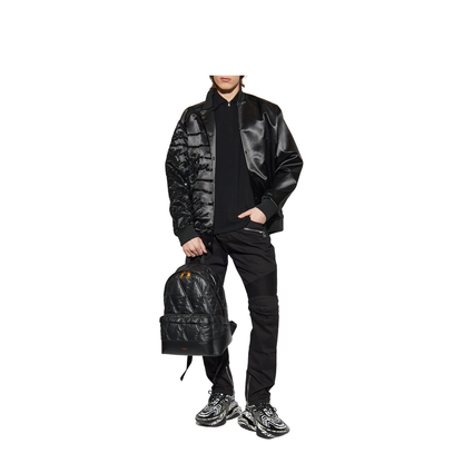 Bomber Jacket with Shimmering Appliqués