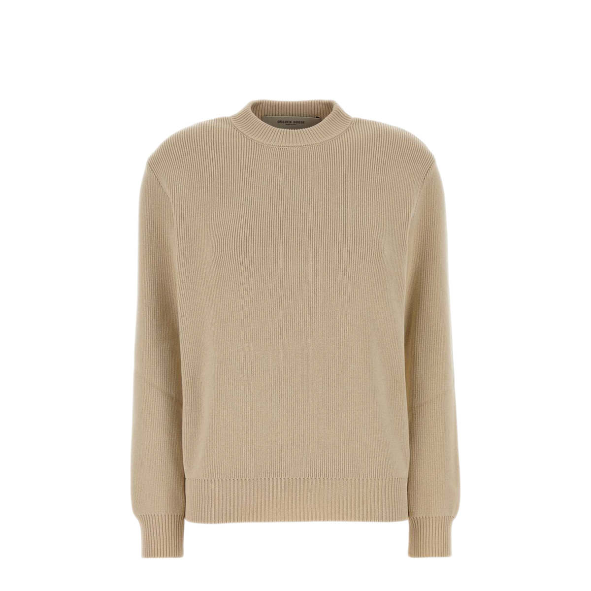 MAYFEYR - Golden Goose - Beige Stretch Cotton Blend Crew Neck - GWP00951P00197255550