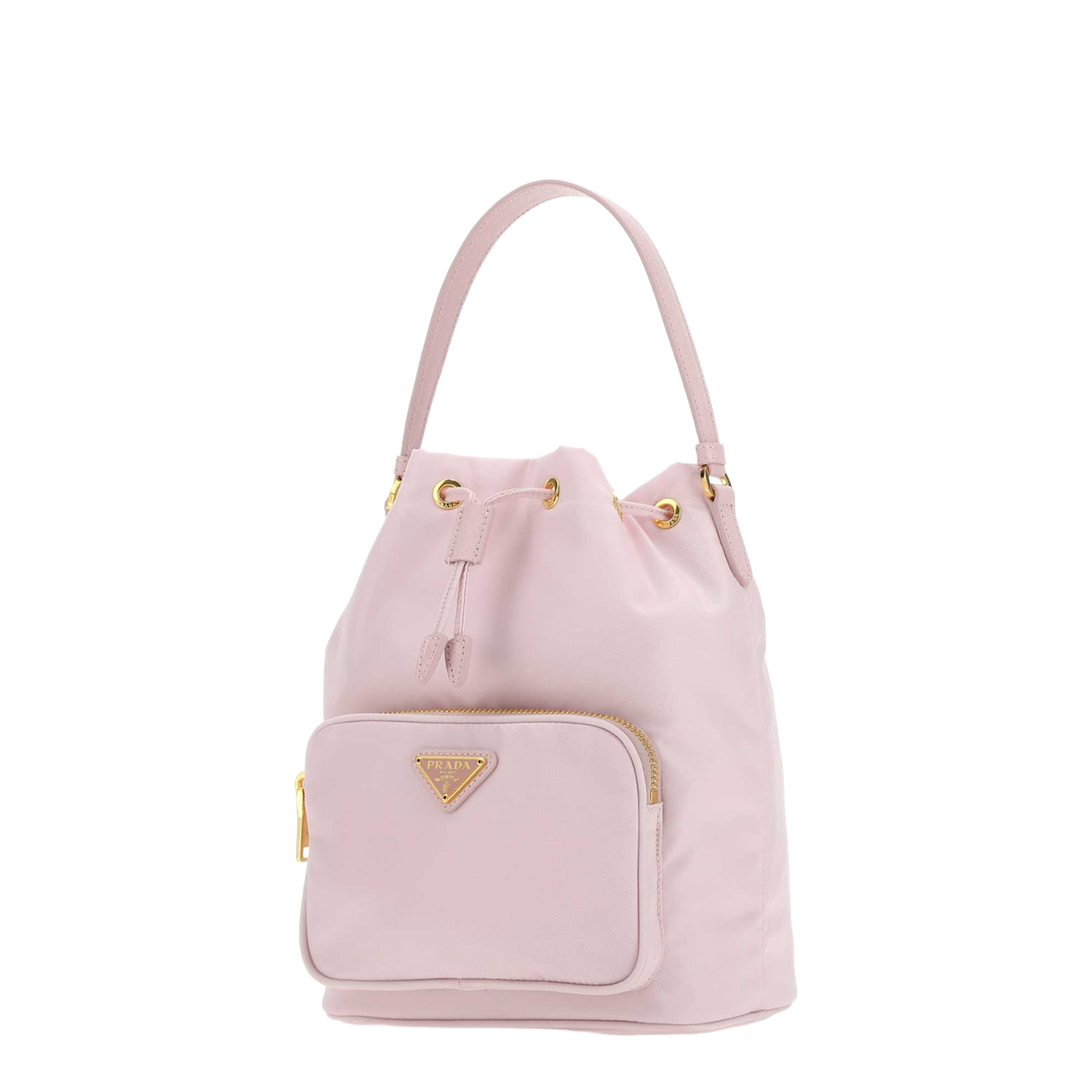 bag in re-nylon with triangular logo