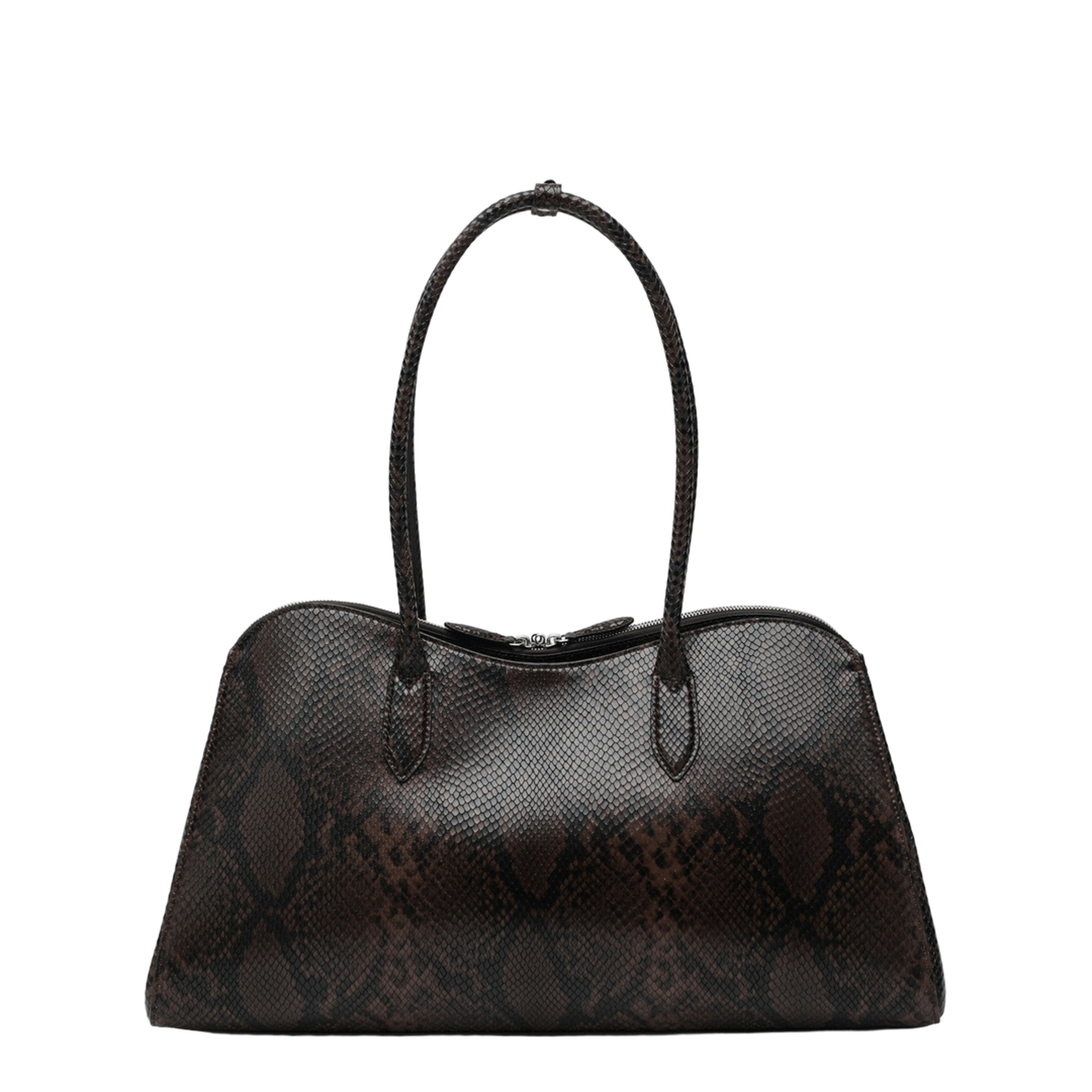 Espresso snake-effect Ryder tote bag