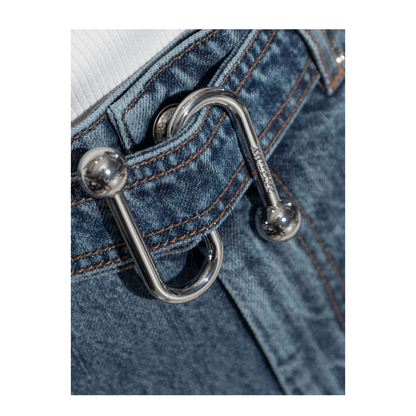 Wide-Leg Cotton Denim Jeans