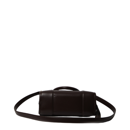 Amazona Small Calfskin Handbag - Dark Chestnut