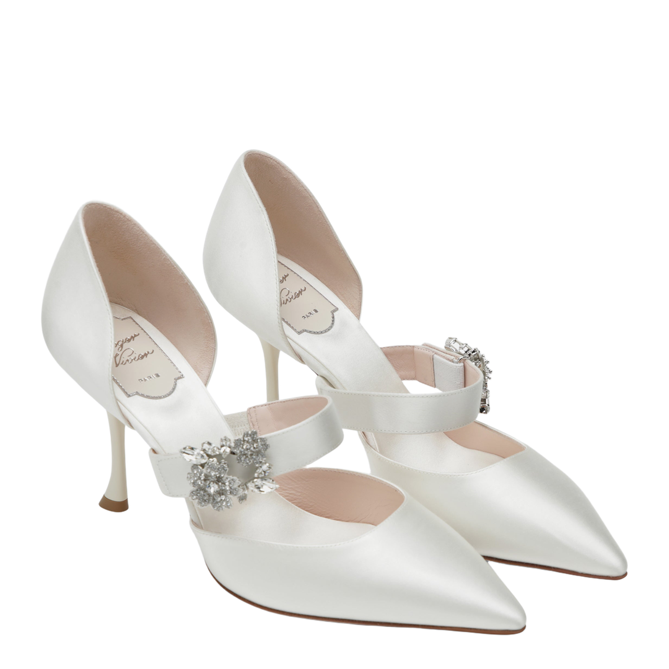 MAYFEYR - Roger Vivier - Mary Jane Dorsay Efflorescence In Light Blue Satin - RVW53044790RS0C001