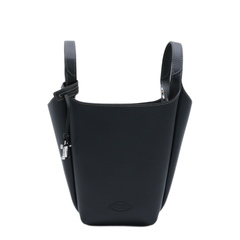 T Timeless Calf Leather Bucket Bag - Black
