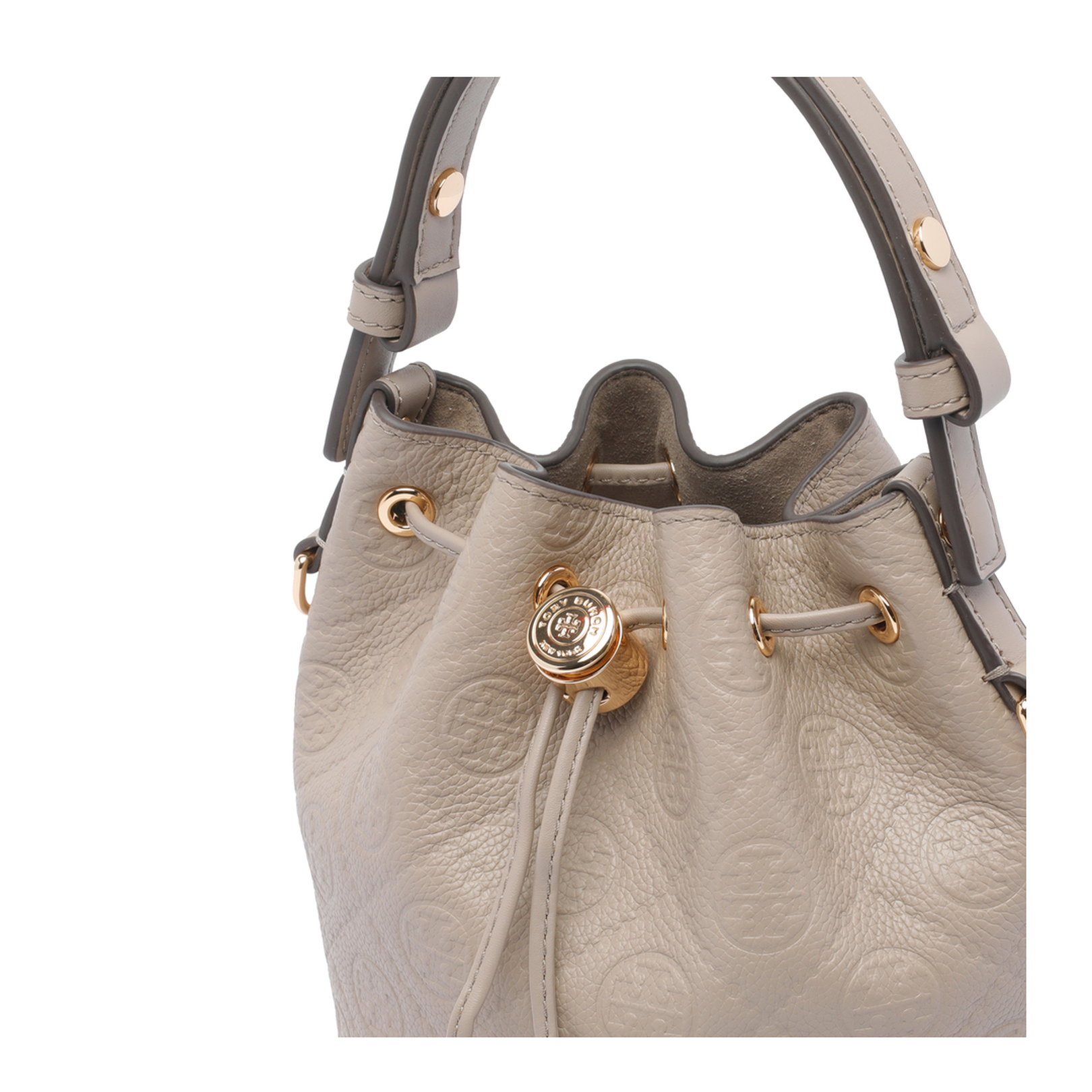 T Monogram Handbags in Metallic