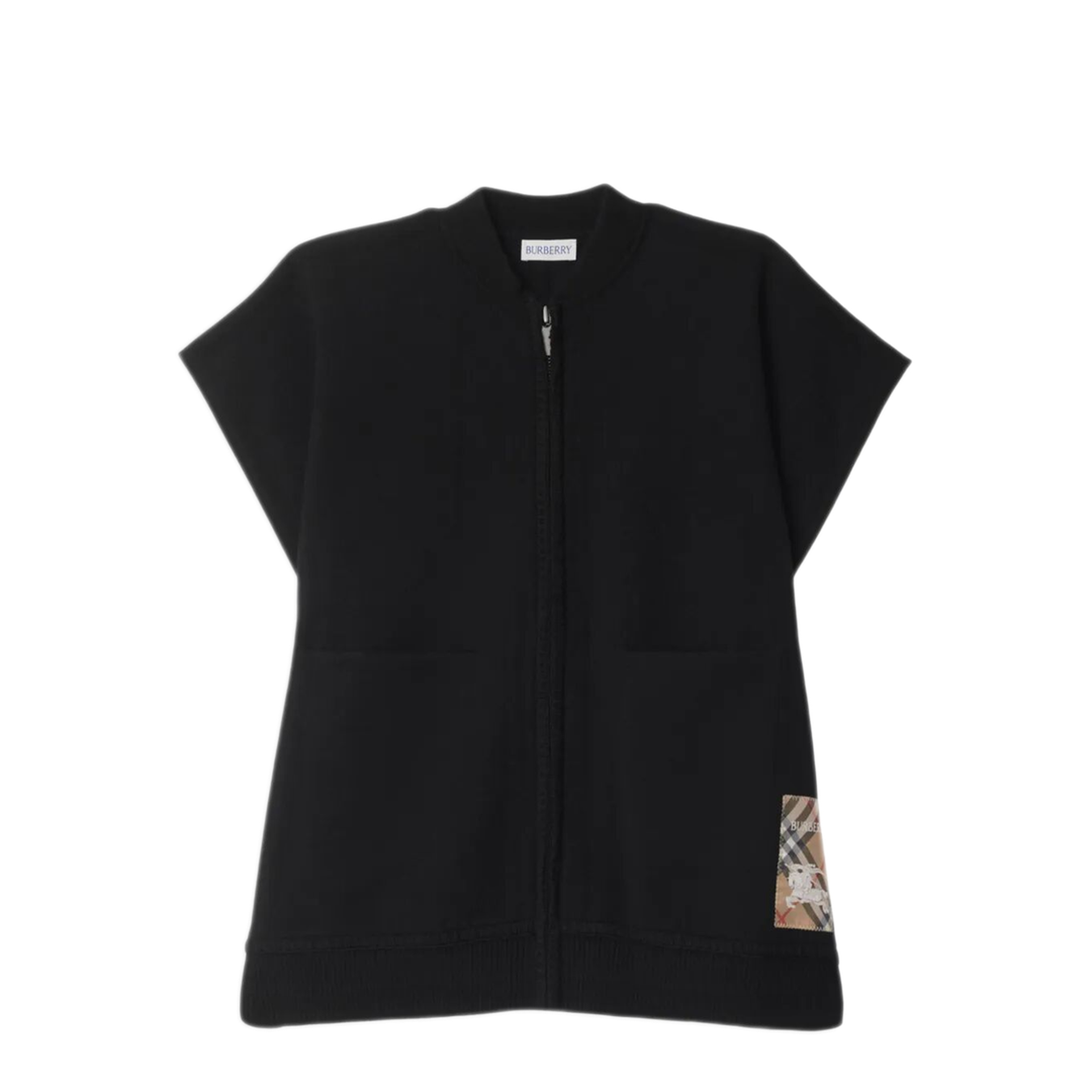 MAYFEYR - Burberry Kids - Check Label Wool Blend Cape - 8101865BLACK