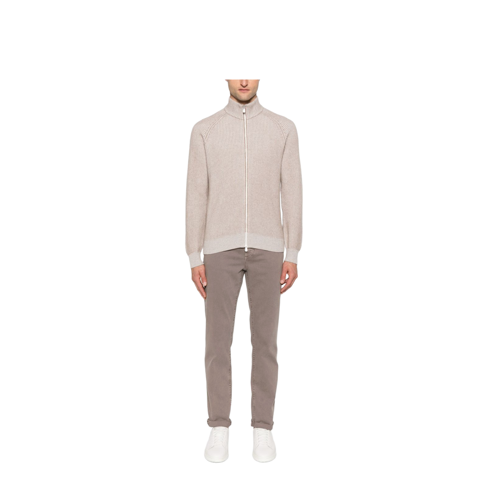 Cashmere Zipped Cardigan