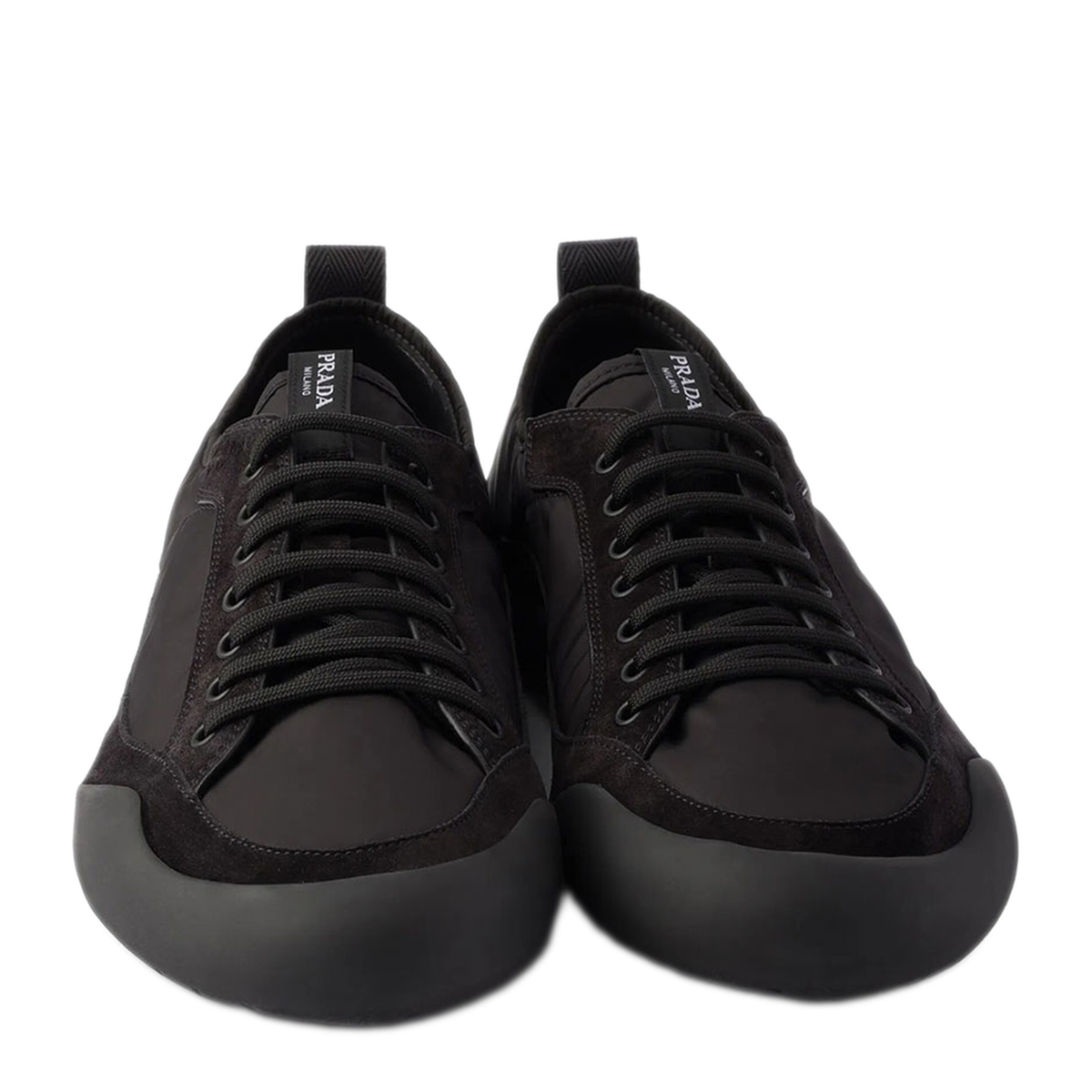 Leather And Fabric Sneakers