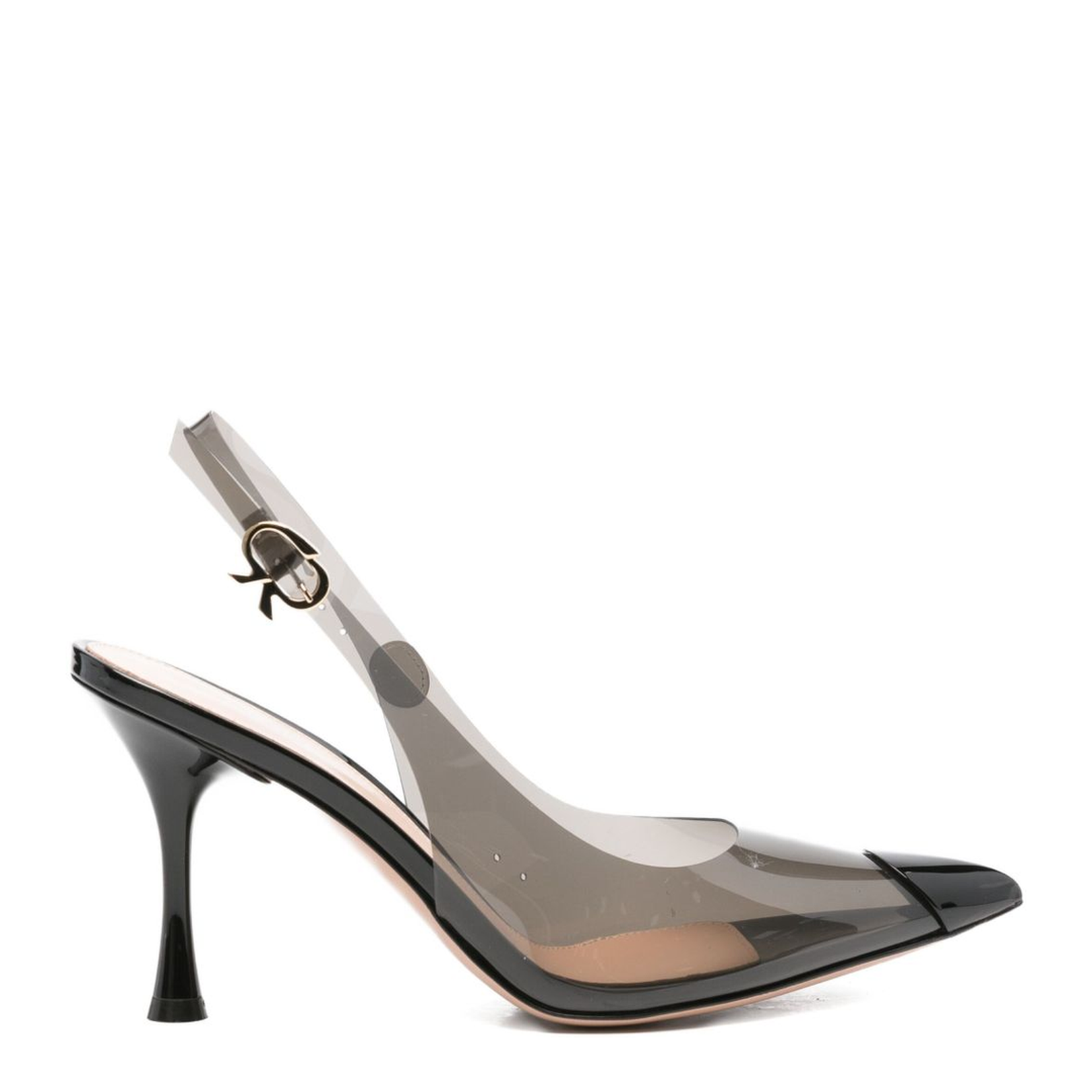 Slingback Strap Pointed Toe Heels Black