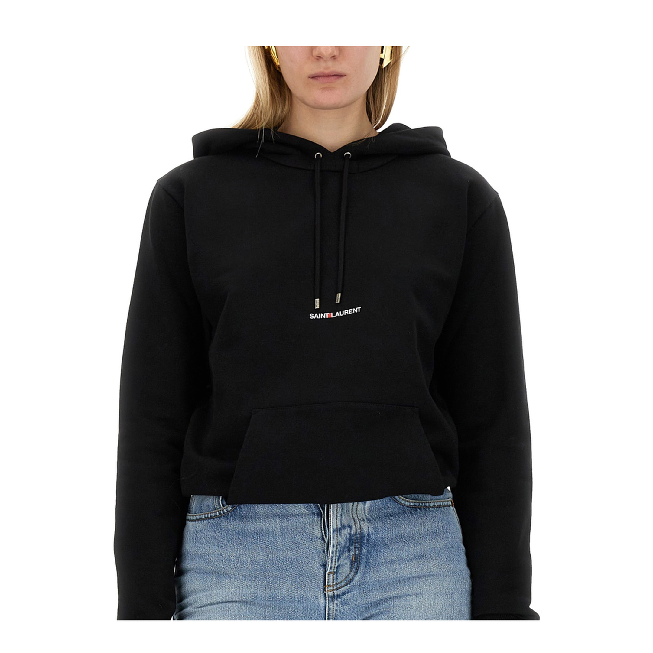 Black Cotton Sweatshirt