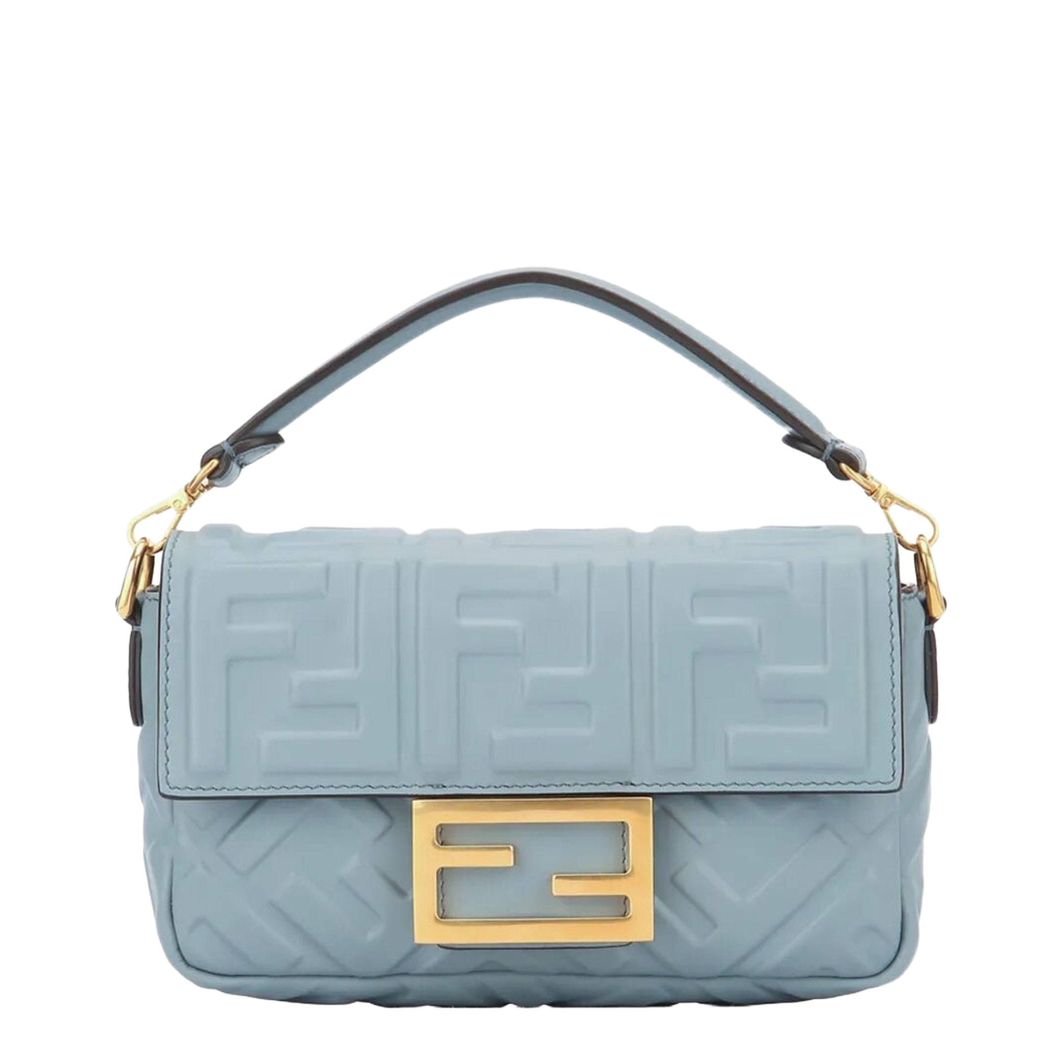 Crossbody Bag Leather Light Blue