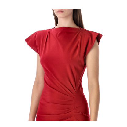Long Cherry-Coloured Nadela Jersey Dress