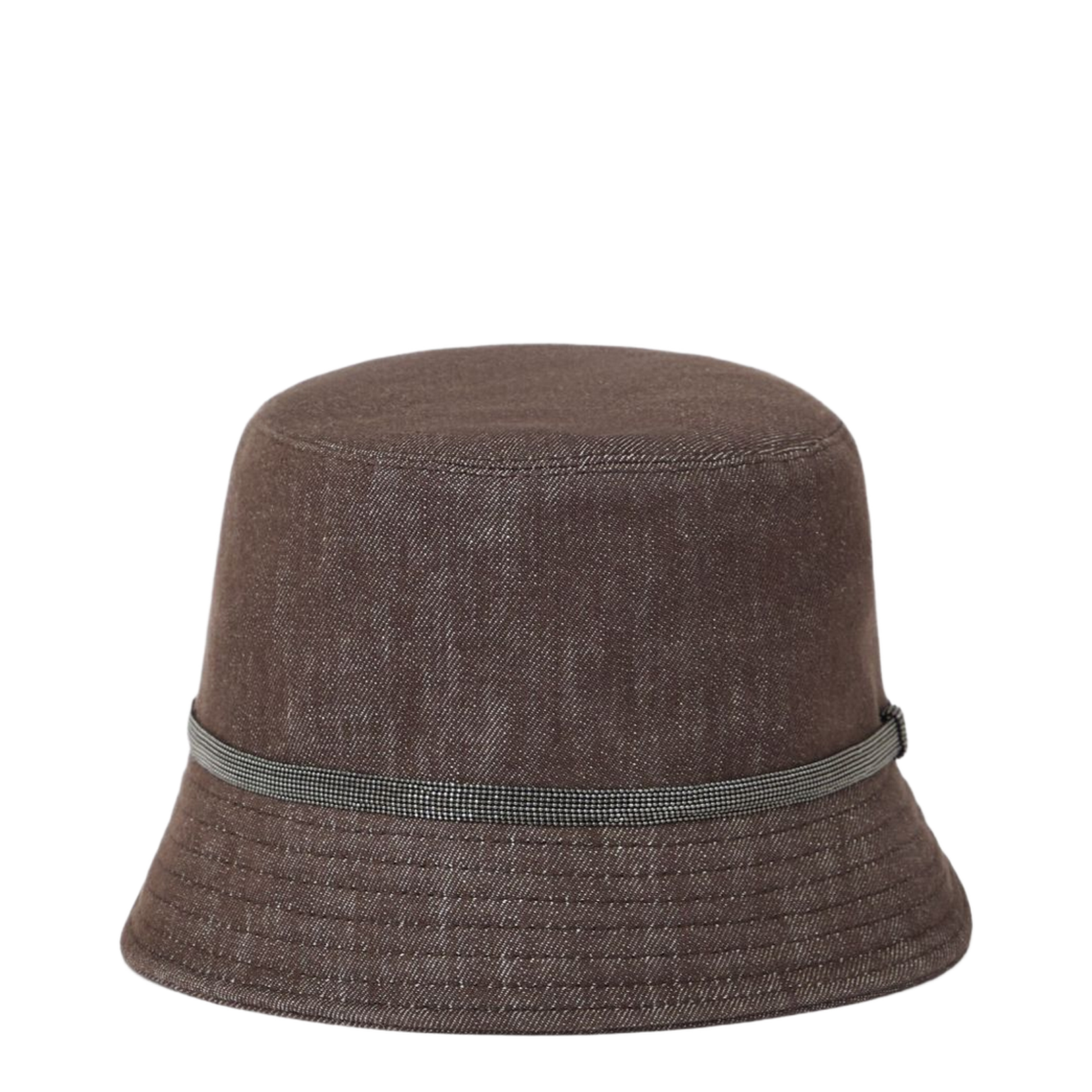 Cotton Bucket Hat In Brown