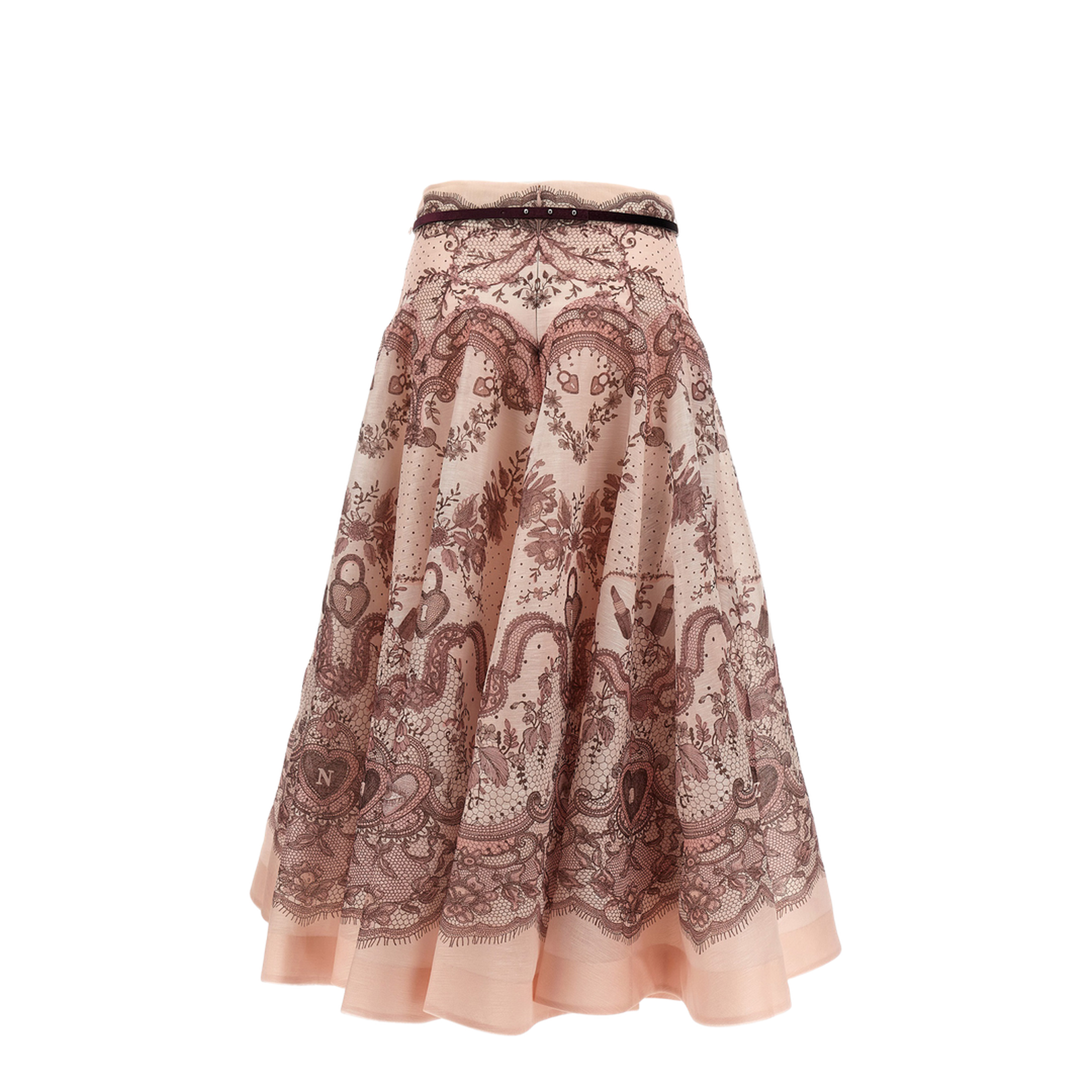 Crush Flared Midi Skirt
