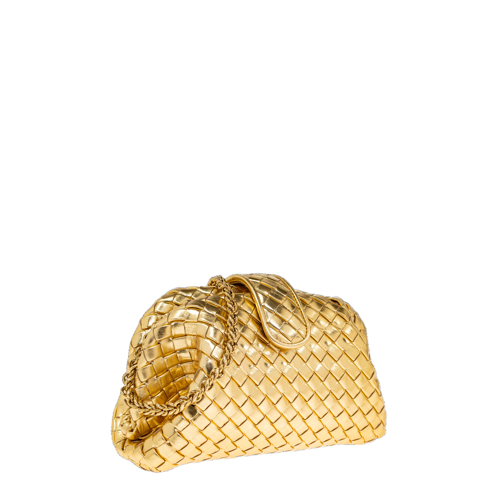 Lauren 1980 Gold Leather Clutch