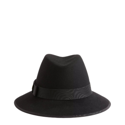 MAYFEYR - Valentino - Vlogo Signature Felt Hat With Moiré Ribbon - WHAA12RKX3GF