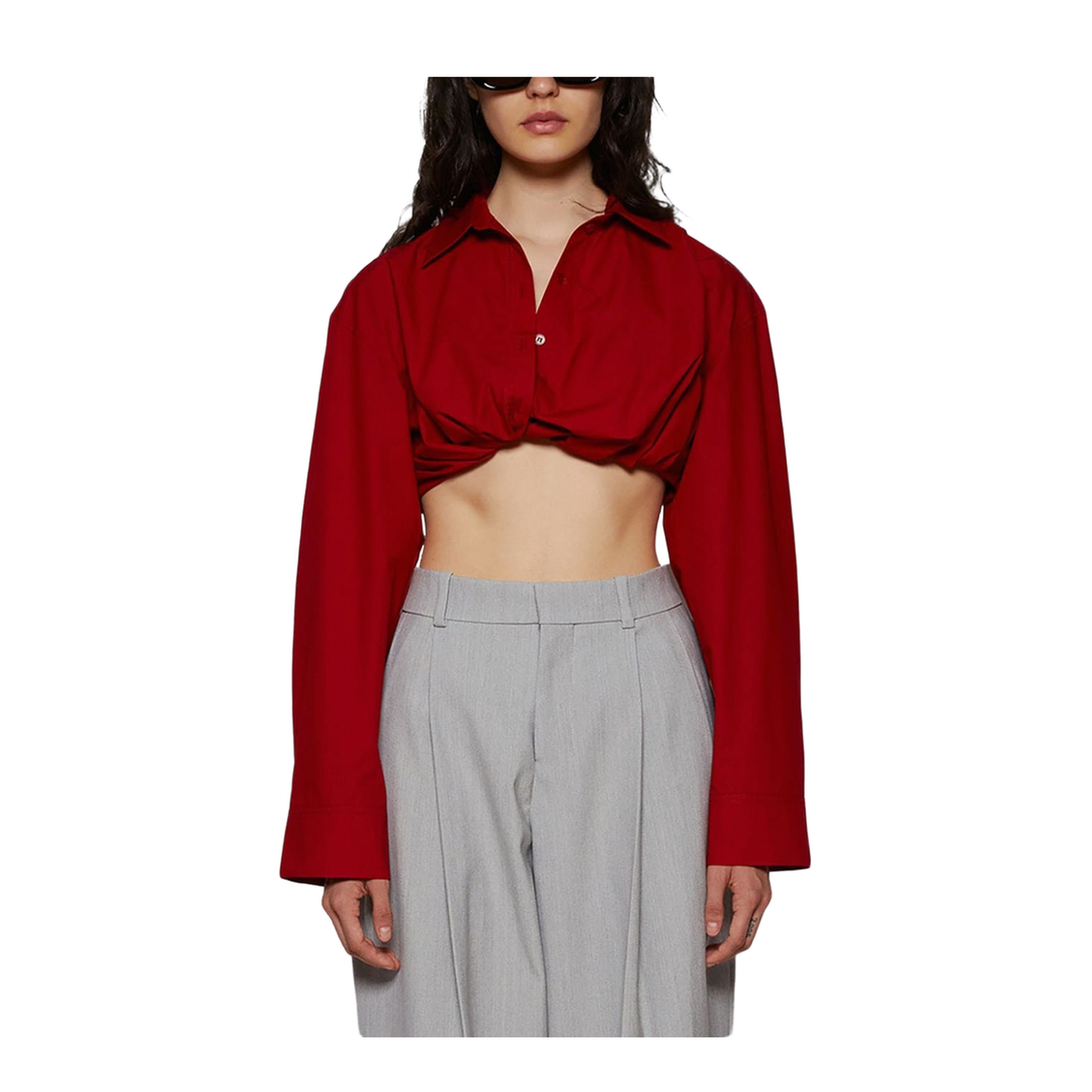 Cropped Shirt with Twist Detailing