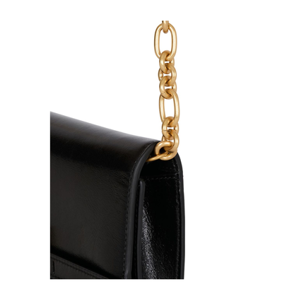 Shuffle Calfskin Wallet-On-Chain - Black